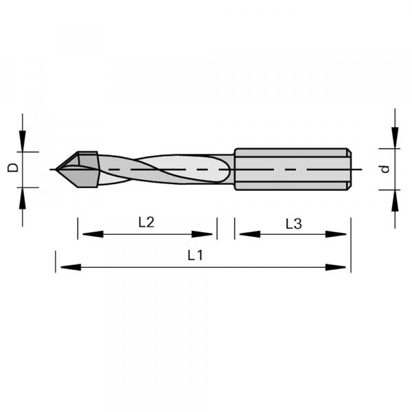 Stehle HW 2020 Durchgangs-Bohrer  6,0x25x57,5mm S=10x25mm Rechtslauf